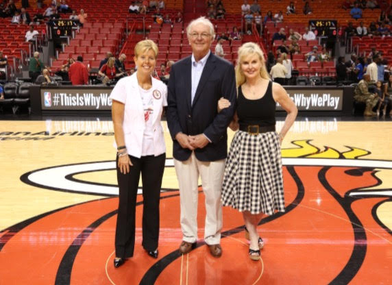 Right to left: Rhonda Milner, Dusty Milner, and Sheryl Woods, CEO of YMCA of South Florida